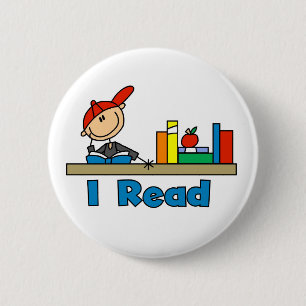 I Read 2 Inch Round Button