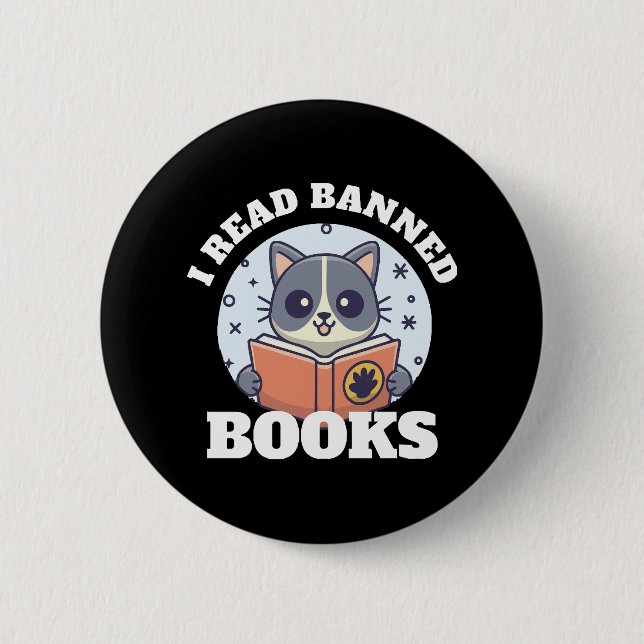 I read banned books 2 inch round button (Front)