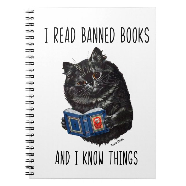 I Read Banned Books and I Know Things Louis Wain   (Front)