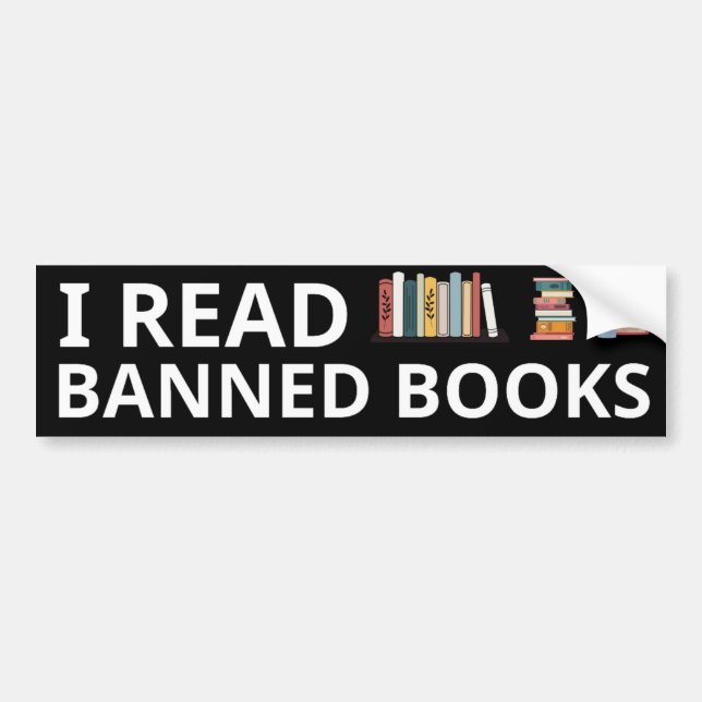 I Read Banned Books, Bumper sticker, Sticker (Front)