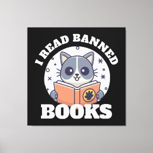I read banned books canvas print
