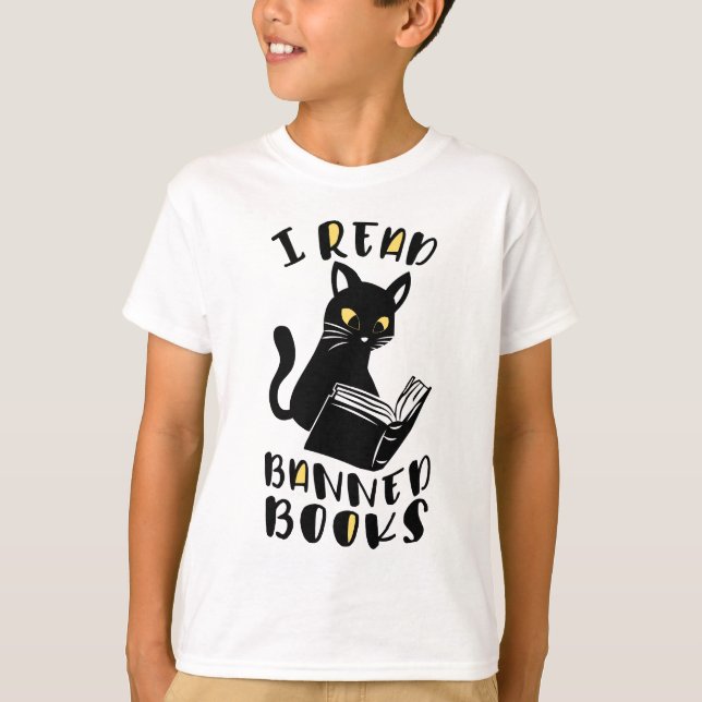 I read banned books Cat T-Shirt (Front)