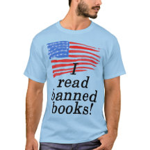 I read banned books & distressed US Flag