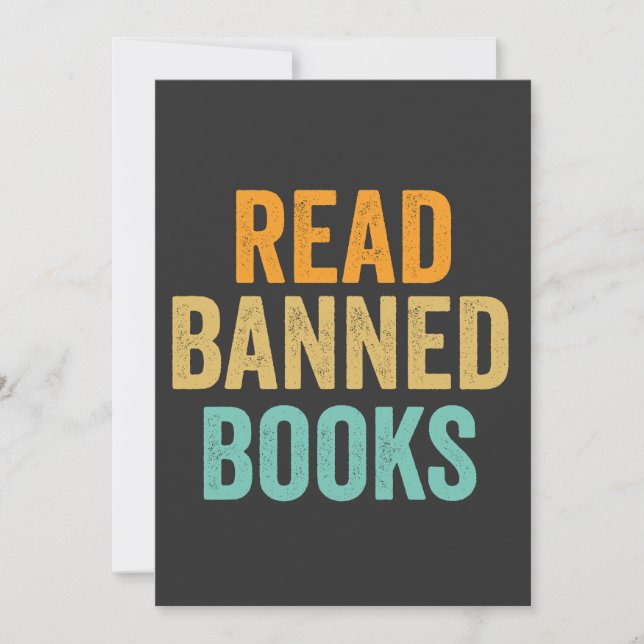 I Read Banned Books Funny Bookish Reader Invitation (Front)