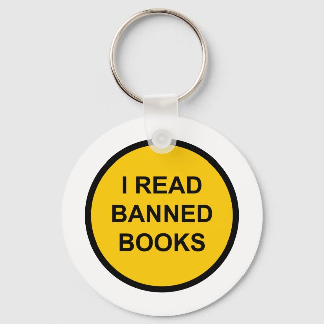 I Read Banned Books Keychain (Front)