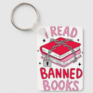 I Read Banned Books Keychain