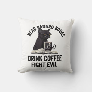 I Read Banned Books Lover BookWorm Love Banned Boo Throw Pillow