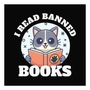 I read banned books photo print