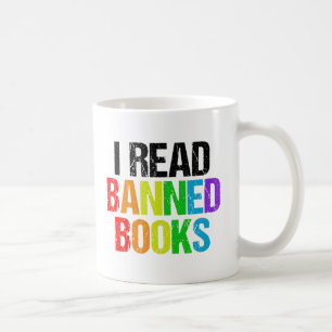 I Read Banned Books Rainbow Coffee Mug