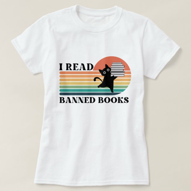 I Read Banned Books Reader's T-Shirt (Design Front)