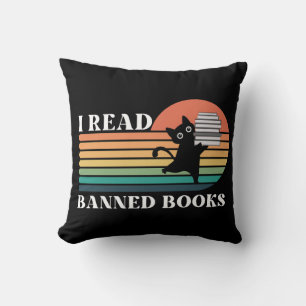 I Read Banned Books Reading Lover's  Throw Pillow