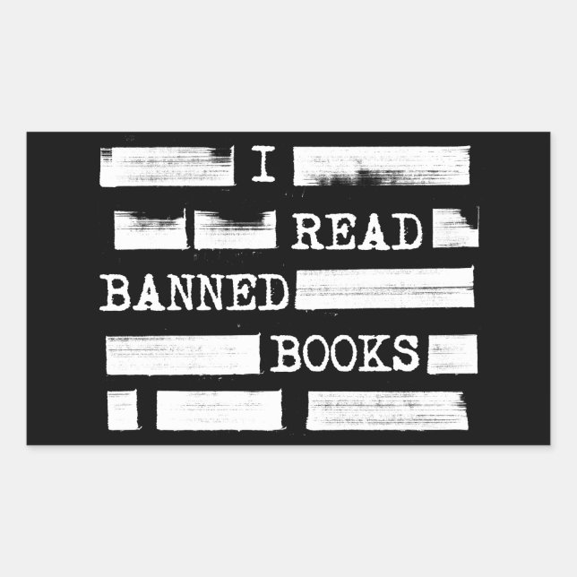 I Read Banned Books Redacted Sticker (Front)