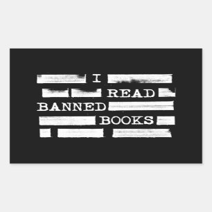 I Read Banned Books Redacted Sticker