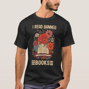 I Read Banned Books Shirt Beautiful Floral