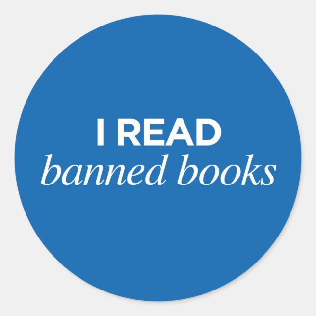 I read banned books - Sticker (Front)