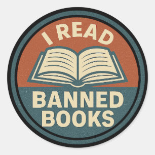 I Read Banned Books – Symbolic Protest Badge Classic Round Sticker