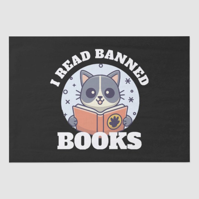 I read banned books tissue paper (Front)