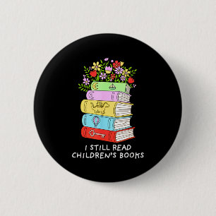 I read children's books funny book lover reader 2 inch round button