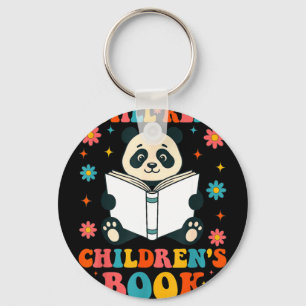 I read children's books funny reading graphic keychain
