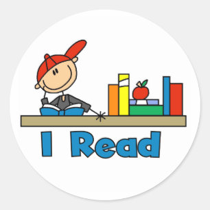 I Read Classic Round Sticker