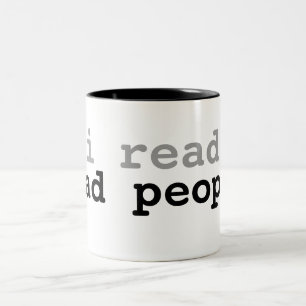 i read dead people Two-Tone coffee mug