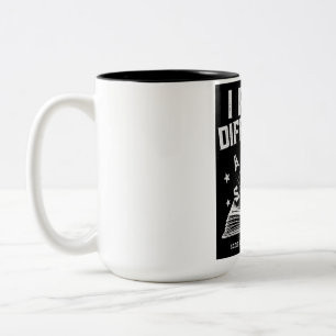 I Read Different—Oddly Wired Dyslexia Pride Black  Two-Tone Coffee Mug