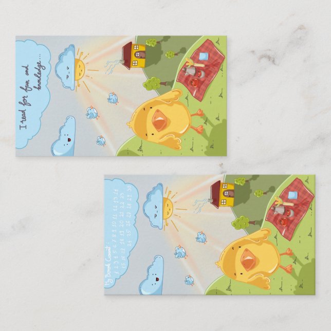 I Read For Fun & Knowledge Book Count Bookmark Loyalty Card (Front/Back)