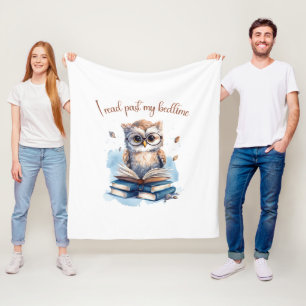 I read past my bedtime  fleece blanket