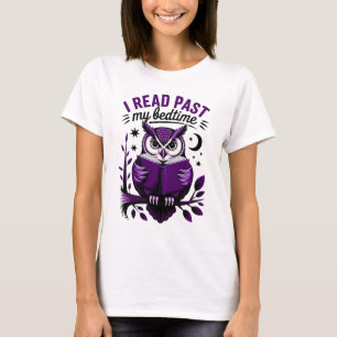 I Read Past My Bedtime Funny Owl Book Lover T-Shirt