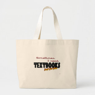 I Read Textbooks Large Tote Bag