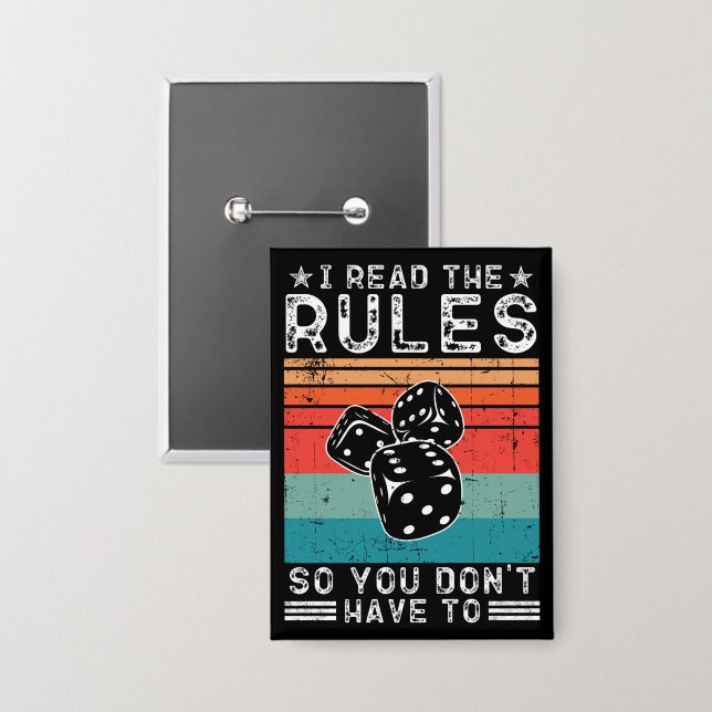 I Read the Rules So You Don't Have to Board Game  (Front/Back)