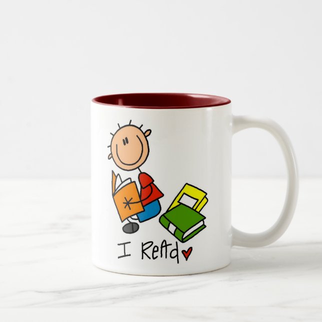 I Read Two-Tone Coffee Mug (Right)