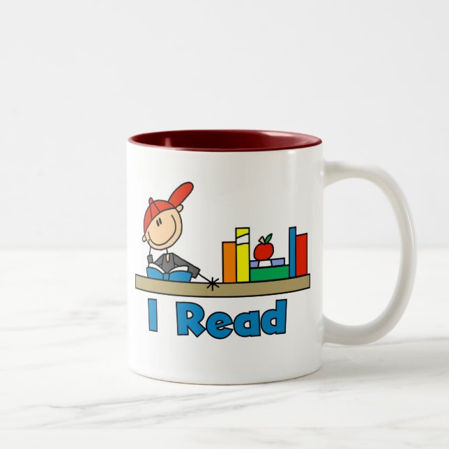 I Read Two-Tone Coffee Mug (Right)