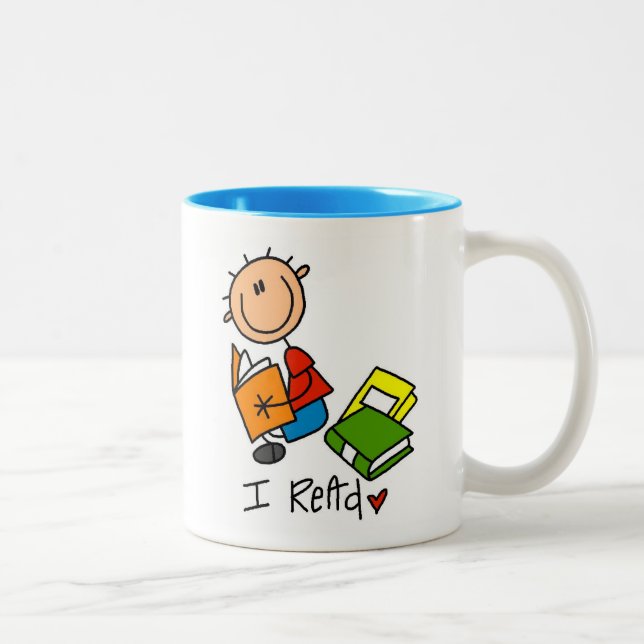 I Read Two-Tone Coffee Mug (Right)