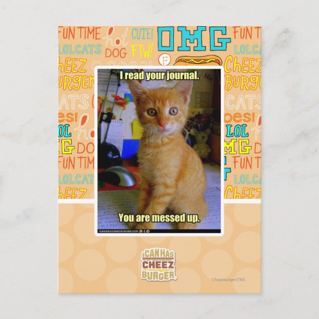 I read your journal postcard (Front)