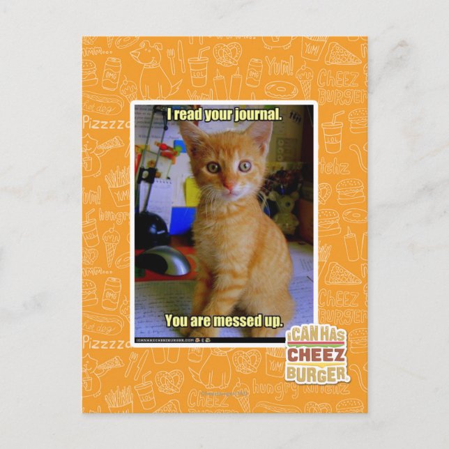 I read your journal postcard (Front)