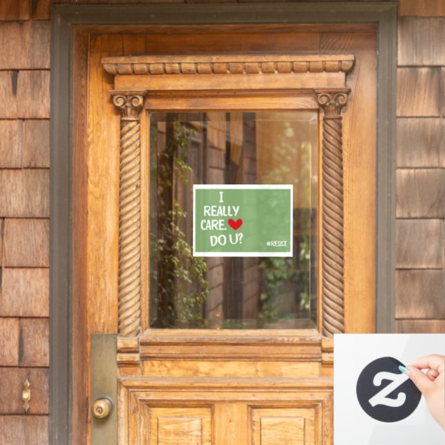I really care window cling (Home Door)