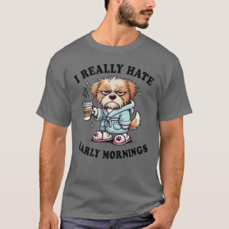 I Really Hate Early Mornings Funny Coffee Lover Do T-Shirt