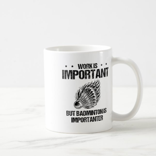 I Really Like Badminton Player Shuttle  Coffee Mug (Right)