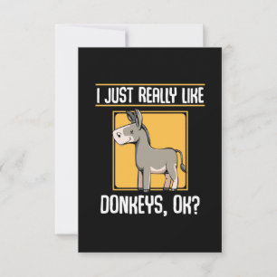 I Really Like Donkeys RSVP Card