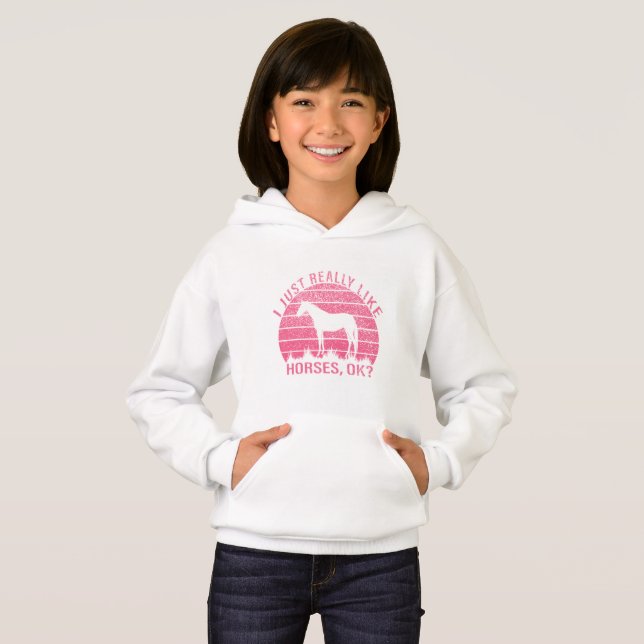 I Really Like Horses in Rose Pink    (Front Full)
