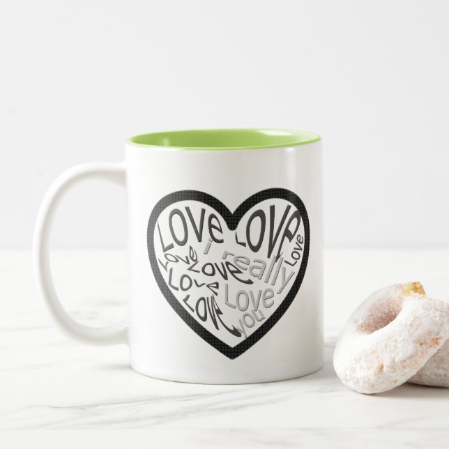 I REALLY LOVE YOU Green Tea Mommy Mug (With Donut)