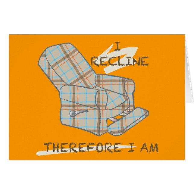 'I recline' blank card (Front Horizontal)
