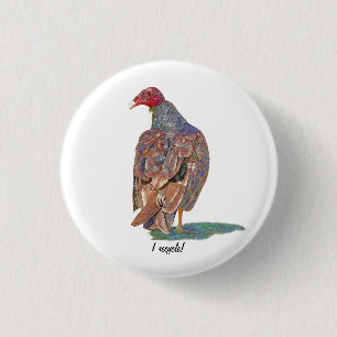 I RECYCLE 1 INCH ROUND BUTTON