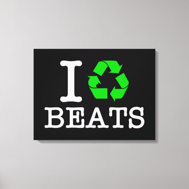 I Recycle Beats Canvas Print (Front)