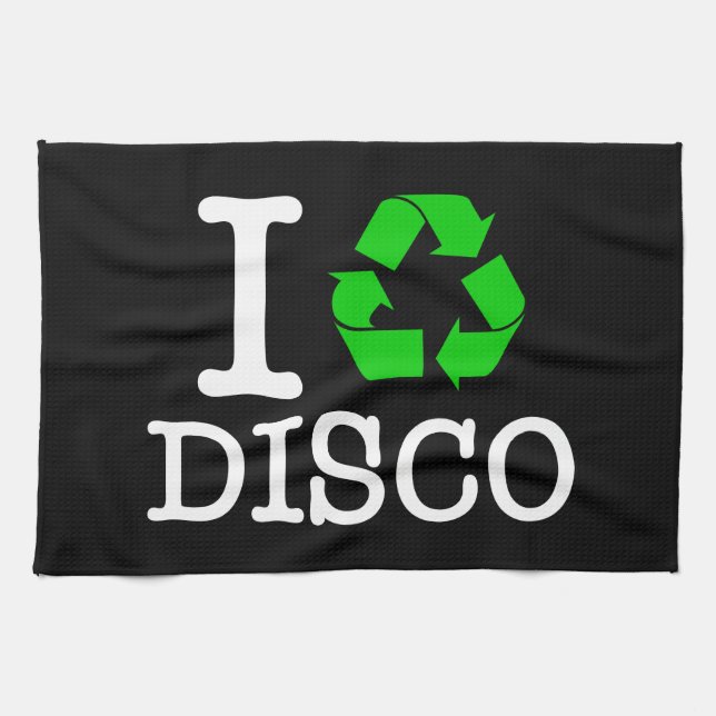 I Recycle Disco Kitchen Towel (Horizontal)