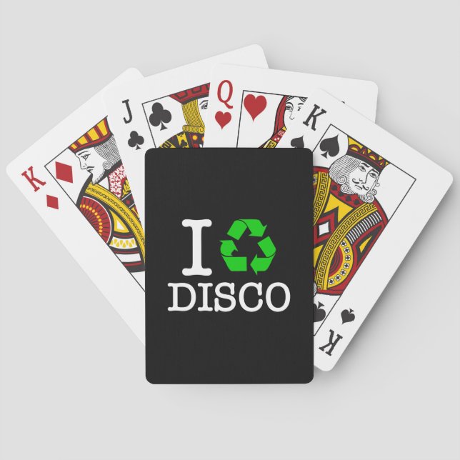 I Recycle Disco Playing Cards (Back)