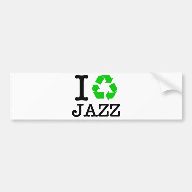I Recycle Jazz Bumper Sticker (Front)