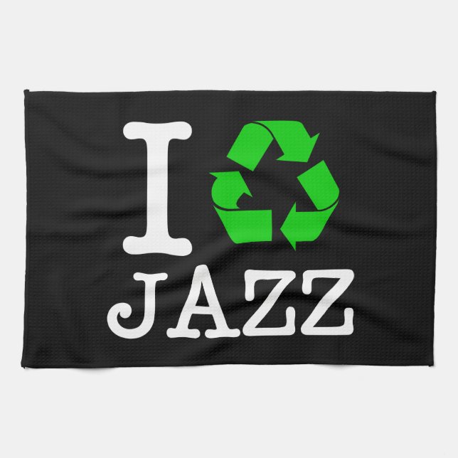 I Recycle Jazz Kitchen Towel (Horizontal)