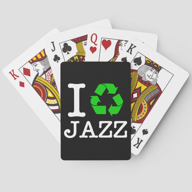 I Recycle Jazz Playing Cards (Back)